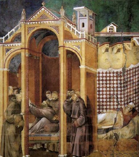 GIOTTO di Bondone Apparition to Fra Agostino and to Bishop Guido of Arezzo China oil painting art